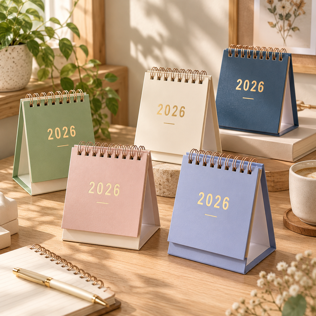 Minimal Coil Desktop Desk Calendar