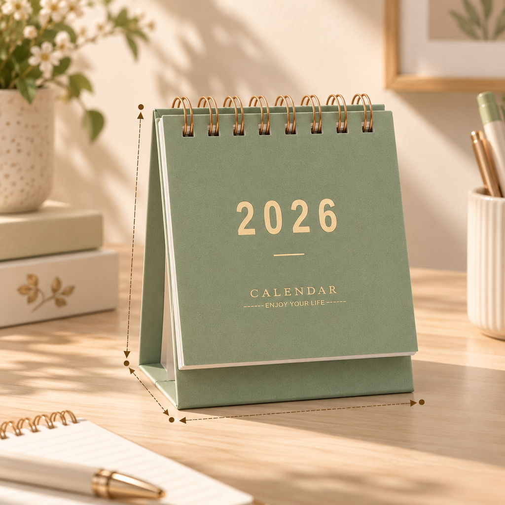 Minimal Coil Desktop Desk Calendar