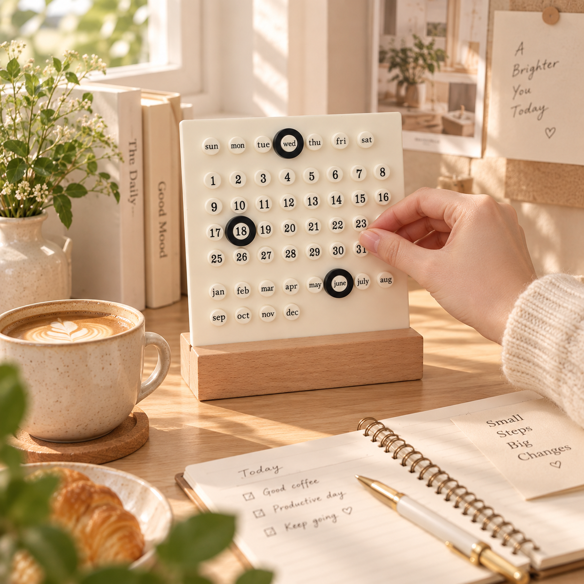 Creative Acrylic Perpetual Desk Calendar