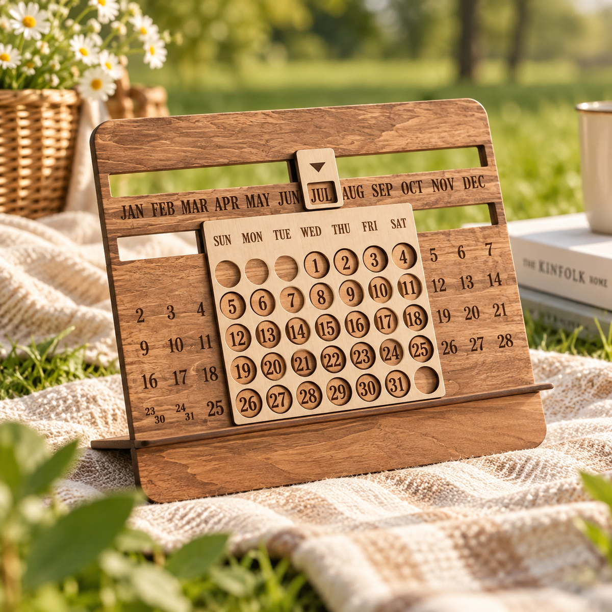 Wooden Year-Round Perpetual Calendar