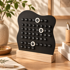 Mini Wooden Perpetual Desk Calendar